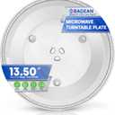 Microwave Plate Replacement 13.4 inch Fits Magic Chef 207600 Microwave Turntable Plate - Exact Replacement Microwave Glass Plate - Spinning Oven Dish Tray for Better Reheating and Cooking