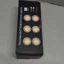 Puck Lights with Remote Control, Battery Operated Wireless Under Cabinet Lighting, Stick on Tap Push Lights for Kitchen, Shelf, 6 Pack - White