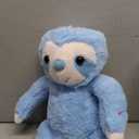 Hopearl LED Musical Plush Sloth Light up Stuffed Animal Three Toed Sloth Floppy Night Lights Glow in The Dark Birthday Festival for Kids Toddlers, Blue, 12.5''