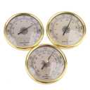 3 in 1 Air Pressure Gauge Thermometer Hygrometer Barometer 72Mm for Wall Mount Embedded Weather Forecast Station,Hygrometer,Gold