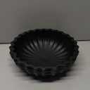 Modern Decorative Bowl, Sculptural Resin Display Bowl for Home Decor, Large Centerpiece for Kitchen Counter or Entry Table, Key Bowl or Fruit Holder, Black
