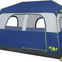 PEAK OUTDOORS Instant Tent 6/8 Person Tents for Camping, 60 Second Easy Setup Portable Camping Cabin Tent with Rainfly, Waterproof Pop Up Tents for Family Camping & Hiking with Expandable Carry Bag