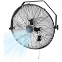 FOHERE 18 Inch Wall Mount Fan, 3-speed IP44 Waterproof Fan, Max 4200CFM Wall Mounted for Outdoor, Commercial, Residential, Greenhouse, Workshop, Patio, Black, ETL Listed
