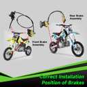 Pit Bike Front Brake & 12mm Rear Hydraulic Disc Brake Caliper Assembly Compatible with Apollo SSR 125cc 110cc Tao Tao Coolster Roketa X-pro 4-Stroke 50cc 70cc 90cc Chinese Dirt Bike Parts