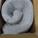 Cervical Neck Pillows for Pain Relief Sleeping, Memory Foam Neck Bolster Pillow for Stiff Pain Relief, Neck Support Pillow Neck Roll Pillow for Bed Pillow (Light Grey)