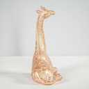 Decorative Giraffe Sculpture, Rose Gold Resin, 14.5 inch Height, Modern Nordic Art Decor Statue