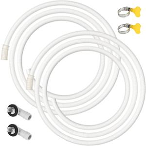 2 Pack 10 FT Air Conditioner Drain Hose Kit, Plastic Tube for AC Condensate, Flexible AC Drain Hose for Mini Split AC Portable AC Washer Dishwasher Faucet 2 Pack 10 FT Air Conditioner Drain Hose Kit, Plastic Tube for AC Condensate, Flexible AC Drain Hose for Mini Split AC Portable AC Washer Dishwasher Faucet