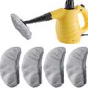 Steam Cleaner Shot Attachments Accessories, Universal Reusable Steam Mop Pads, Handheld Steam Cleaner Washable Microfiber Cloth Grey (4 Pcs)