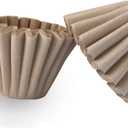 1-4 Cup Basket Coffee Filters,Natural Brown Biodegradable Basket Filters Paper Unbleached for Home Office Use,coffee filter flowers, 50 Count