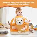 vocheer Sit Me Up Floor Seat for Baby Chair for Sitting Up Support Seat Sofa Plush Animal Shaped Baby Learning to Sit Chair for 3-24 Months Girls and Boys, PP Cotton Full Filling,Lion