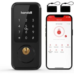 Smart Lock Keyless Entry Deadbolt Door Lock, Digital Electronic Bluetooth Deadbolt Door Lock with Keypad, Smart Locks Front Door Works with APP, Code and eKey Auto Lock for Homes
