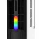 Portable Air Conditioner with Remote Control, 1700ml Evaporative Cooler with 7 Color LED Lights, 120 Oscillating Mini Air Conditioner with 3 Speeds & 7H Timer for Bedroom, Office Indoor Use (F05 Black & White)