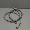 4 Ft Washing Machine Hoses, 2 Packs Premium Stainless Steel Washer Hoses Burst Proof, Hot and Cold Striped Water Supply Hoses with 3/4'' Standard Interface fit for ALL Washer