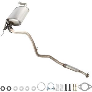 Resonator Intermediate Pipe Muffler Fit for 2016-2017 Subaru Crosstrek 2.0L | Direct Fit Exhaust System Kit for 2013-2015 XV Crosstrek/2012-2016 Impreza Hatchback 2.0L, Easy Replace 603175 304161 104115