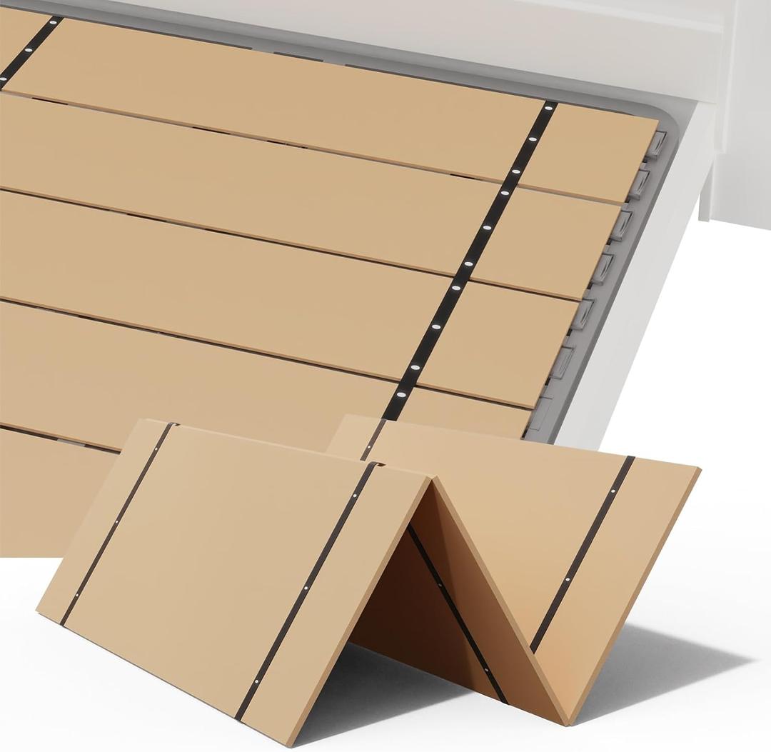 NobleRealm Foldable Box Spring Twin, Twin Size Bunkie Board & Bed Support Slats, Bed Board for Mattress Support, Easy Setup, Correct Sleeping Posture, Reduce Backache (32 x 60 Twin Size)