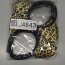 LIONSOUL Cheetah Ears Headband for Women Leopard Cheetah Print Birthday Party Decorations Supplies (Yellow)