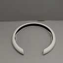 frani Nappa Leather Steering Wheel Cover, Universal 15 Inch Premium Non-Slip Steering Wheel Cover White