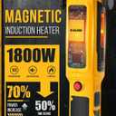 Magnetic Induction Heater 1800W, 110V High Power Handheld Tool with 6 Coils & Toolbox for Bolt & Rusty Screw Removal, Automotive Mechanical Repair, for DIY & Professionals,Yellow