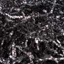 Stephanie Imports Made In USA 3-Ply Crinkle Cut Shredded Paper 2 lbs (Black & Metallic Silver)