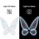 quescu Light up Fairy Wings for Adults,Electroluminescent Wire LED Butterfly Wings for Girls Women,Halloween Costume Dress Up