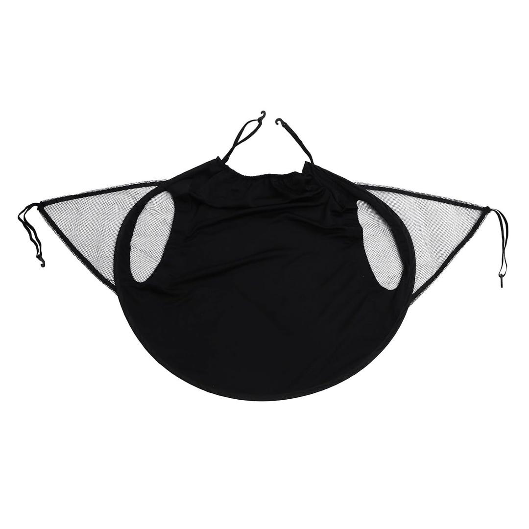 Stroller Sunshade Canopy Full-Cover Windproof Stroller Sunscreen Cover Black Pram Buggy Protector UV Protection for Outdoor Use