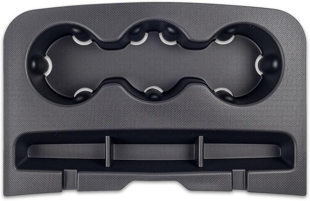 Front Floor Center Console Seat Armrest Cup Holder Insert Liner Fit For Chevy Silverado 1500/2500/3500 HD Suburban Tahoe - GMC Sierra 1500/2500/3500 HD Yukon 2014-2019 - Console Mat Replaces# 23362989