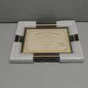 8x10 Diploma Frame for 6x8 Document/Certificate/Picture with Black and Gold Mat, Solid Wood Degree Frame, Real GlassWall Display and Tabletop