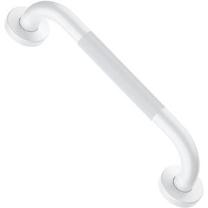 12 Inch Oil Rubbed White Shower Grab Bar w/Anti Slip Grip, ZUEXT Stainless Steel Bath Grab Bar,Bathroom Balance Bar, Wall Mount Safety Handrail Support, Handicap Injury Elderly Senior Assist Handle