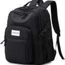 abshoo Classical Laptop Travel Backpack for Women Men College School Bookbag With USB Charging Port (Black)