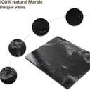 Natural Black Marble Cutting Board For Kitchen, 16 x 20 Inch Marble Slab Granite Cutting Board With Non-Slip Feet For Baking, Cheese, Chocolate, Black White Veins