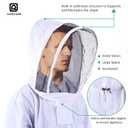 LONGADS Professional Bee Suit for Men and Women, Full Body Beekeeping Suit with Gloves & Protective Round Veil, Size XXL (Fits 69-73 Inches / 5'9"-6'1") for Apiary & Backyard