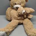 MorisMos Decorations Teddy Bear with Baby for Baby Shower, 39 Inch Soft Bear Stuffed Animal, Gift for Birthday Kids Girls Boys, Party Favor, Tan