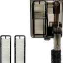 Compact Hang-On Back Aquarium Filter 53 GPH for Up to 10 Gallons Fish Tank USB Powered HOB Filter with Surface Skimmer, Adjustable Flow, Replaceable Media & Fish-Safe Intake