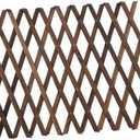 VANZACK Expandable Wooden Trellis Fence Panel Weather-Resistant Outdoor Lattice for Climbing Plants Cedar Frame for Gardens Patios and Balconies, Pack Of 2