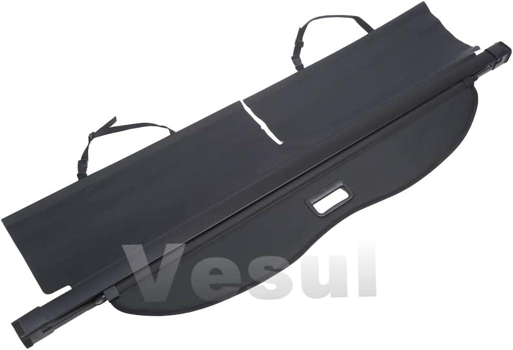 Vesul Retractable Cargo Cover Compatible with Toyota Highlander 2014-2019 with 2 Captain Chairs of Second Row Security Shade Shield Tonneau Cover Anti-Peeping Luggage Privacy Screen Extra Canvas