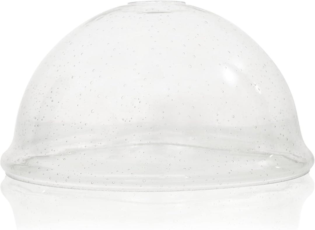 Kira Home Granville 10" Glass Shade, Seeded Replacement Glass, 1-5/8" Fitter Opening for Threaded Medium Base Socket, 5.25" x 10", 1-Pack