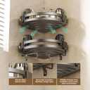 VOLPONE 2 Pack Shower Caddy Suction Cup, No Drilling Shower Shelves for Inside Shower, Showers Organizer, Triangle