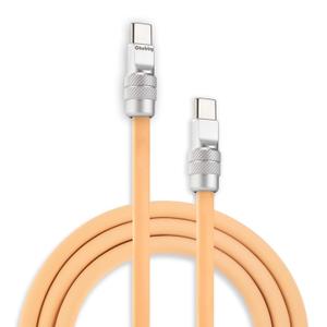 chubbycable Chubby 2.0 USB C 240W Fast Charging Cable Silicone Soft Durable USB C Cable Extra Thick Charger Cord Compatible with iPhone 17-15 Series iPad, Desert, Type-C to Type-C, 13.1FT