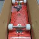 Skateboard for Beginners, Standard Complete Skateboard 31 Inch Double Kick Concave Deck with 7 Layer Maple Wood, Smooth Wheels & Bearings (Red)