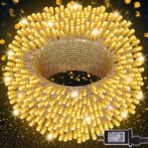 LJLNION 300 LED String Lights Outdoor Indoor, Extra Long 98.5FT Christmas Lights, 8 Lighting Modes, Plug in Waterproof Fairy Lights for Wedding Party Bedroom Decorations (Warm White) LJLNION 300 LED String Lights Outdoor Indoor, Extra Long 98.5FT Christmas Lights, 8 Lighting Modes, Plug in Waterproof Fairy Lights for Wedding Party Bedroom Decorations (Warm White)