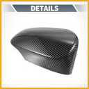 Set Car Rear View Driver Passenger Side Mirror Cover Cap Overlay Black Carbon Fiber for Toyota Corolla 2014-2018 Mirror Guard Covers Exterior Trims Replacement