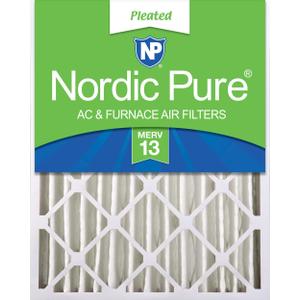 Nordic Pure 16x25x4 (Actual Size: 15 1/2 x 24 1/2 x 3 5/8) Pleated MERV 13 Air Filter 1 Pack