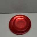 Rubtlamp 23 Pcs Red Plastic Plates, Heavy Duty Clear Red Disposable Plates, Fancy Hammered Plastic plates Include  Dessert Platos, Dinner Platos for Party Mother's Day