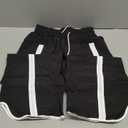 Himosyber Women's Parachute Pants Baggy Elasitc Waist Relaxed Y2K Track Pant Trousers (Black), S