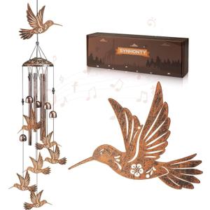 Hummingbird Wind Chimes for Outside,Gardening Gifts for Bird LoverWomenMen/MomBirthday Party Decorations,Memorial Gifts,Wind Chimes OutdoorsIndoors,Room,Home,Wall,Garden,Patio,Yard Decor