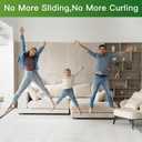 2 x Qukaka 8+2PCS Non Skid Rug Backing for Hardwood Floors and Tiles,Reusable and Washable Non Slip Rug Pads,Rug Tape Hardwood Floor No Damage,Home Decor Apartment Essentials Carpet Tape for Area Rugs (Black)