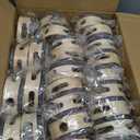 50 Pcs 4 Inch Wedding Tambourine Bulk Drum for Adults Hand Held Percussion Gift Wood Metal Jingles Musical Educational Drum Instrument for Church Wedding Party Favor