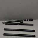 IFELS Heavy Duty Curtain Rods for Windows 66 to 120 Inch,1 Inch Adjustable Black Curtain Rod with Easy Installation and Modern Design,Decorative Long Drapery Rods with Metal Finials (A1,Black,30-120")