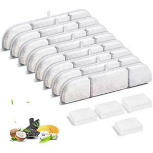 8 Packs Replacement Filters for DownyPaws Battery Operated Cat Water Fountain DPWFP6, 4 Months Set of Replacement Filters for DownyPaws 84oz/2.5L Fursink Wireless Pet Water Fountain