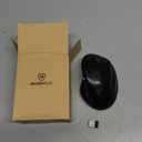 Ergonomic Wireless Mouse with USB Receiver for PC Computer, Laptop and Desktop, Ergo Mouse Vertical with Silent Clicks Long Battery Life, Up to 1600 DPI & 1 AA Battery Powered, Black